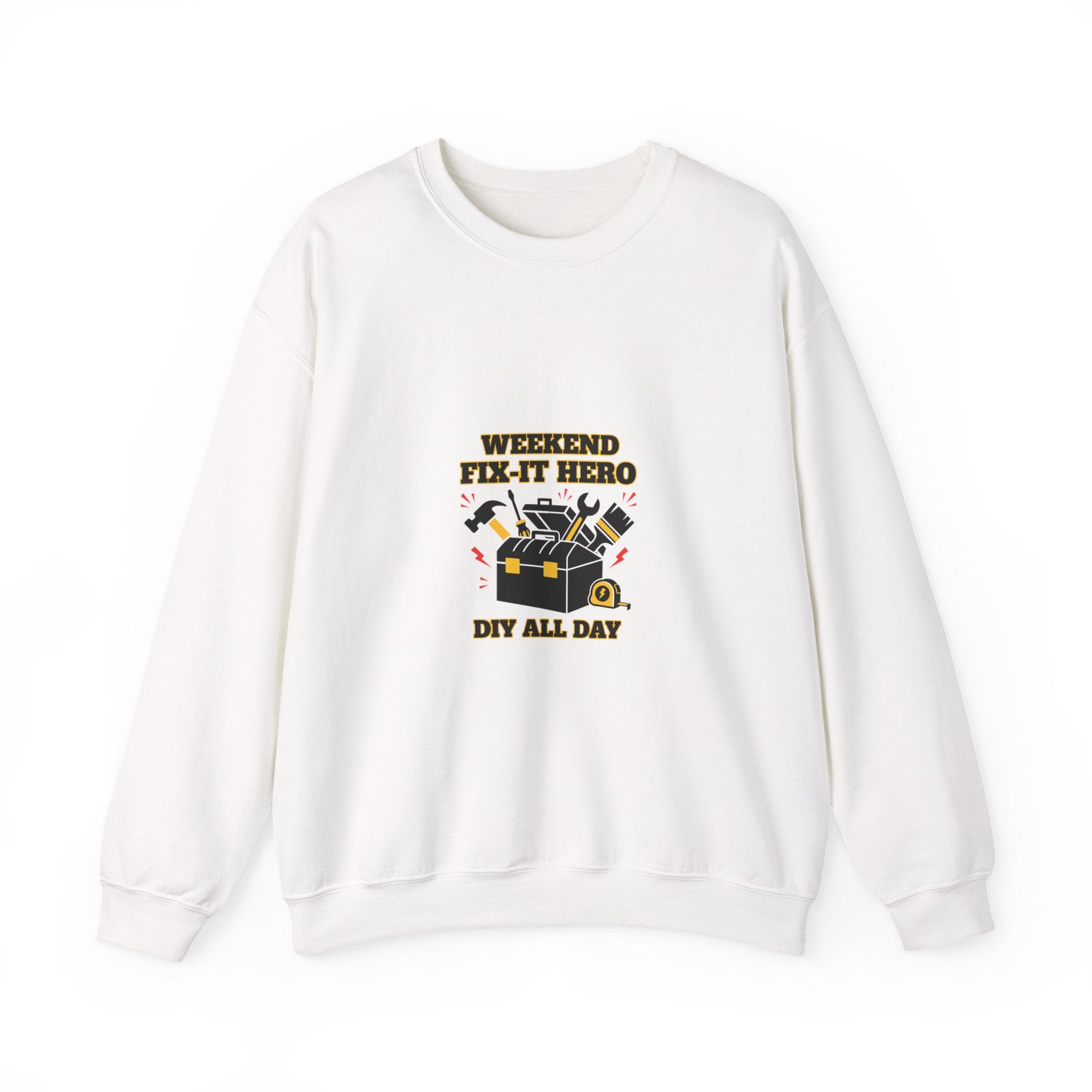 Weekend Fix-It Hero Crewneck Sweatshirt | DIY Toolcore, Workshop Tools