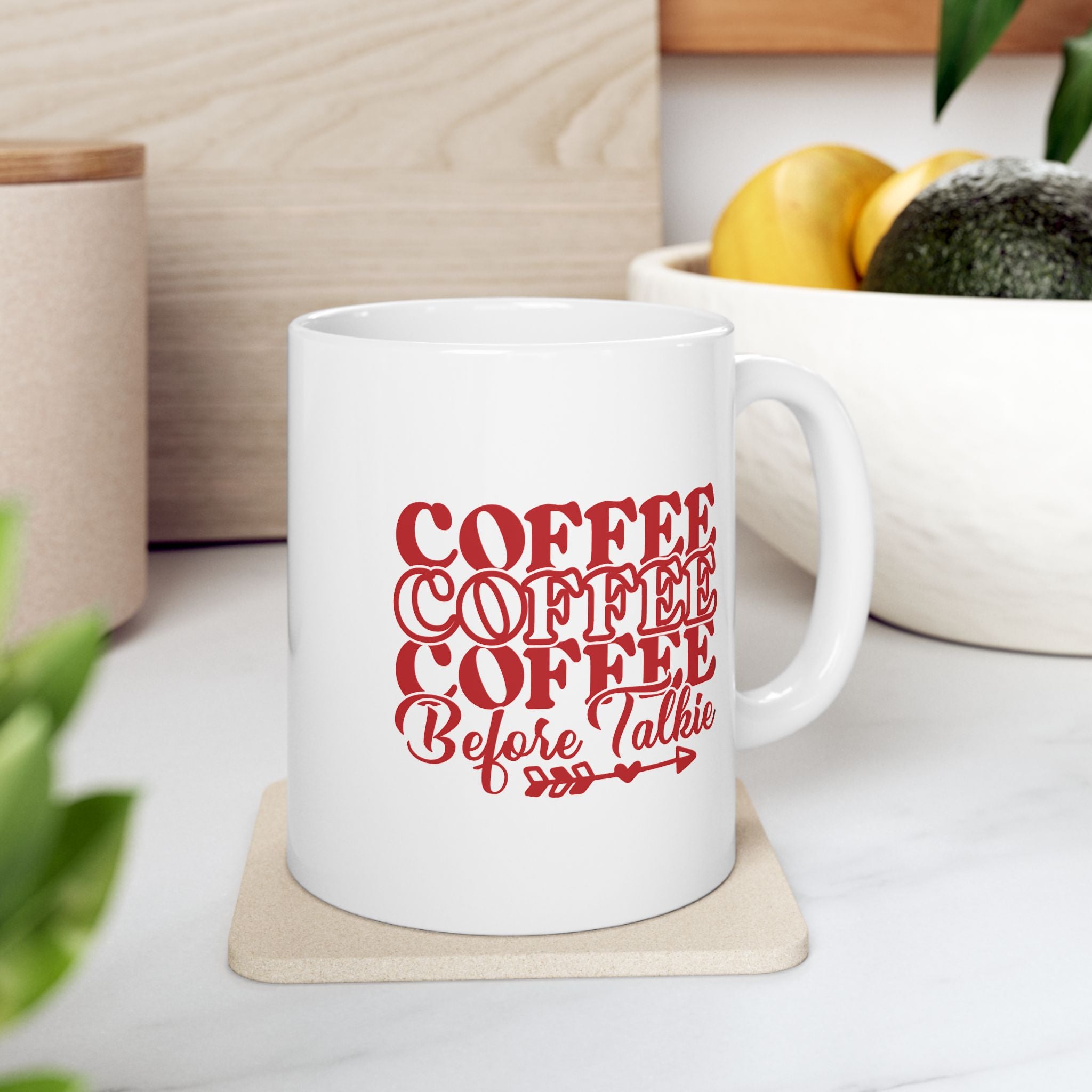Coffee Coffee Before Talkie Mug (11oz/15oz) (Red)